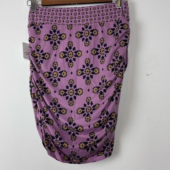 Free People Smokey Lilac She's Something Else Print Skirt NWT Size Small - Picture 3 of 9